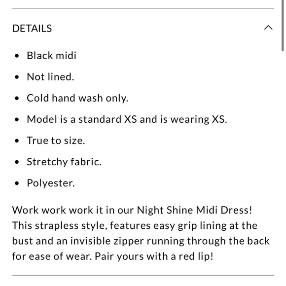 Black Strapless Midi Dress - Picture 4 of 11